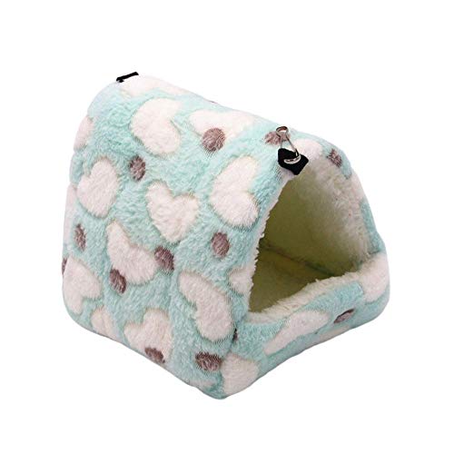XUEJIAN Mini Kleintier Weich Winter Warm Haustier Bett Käfig Höhle Hängematte Hamster Ratte Meerschweinchen Mäuse Plüsch Haus Nest Tragbarer Schlafsack Cover