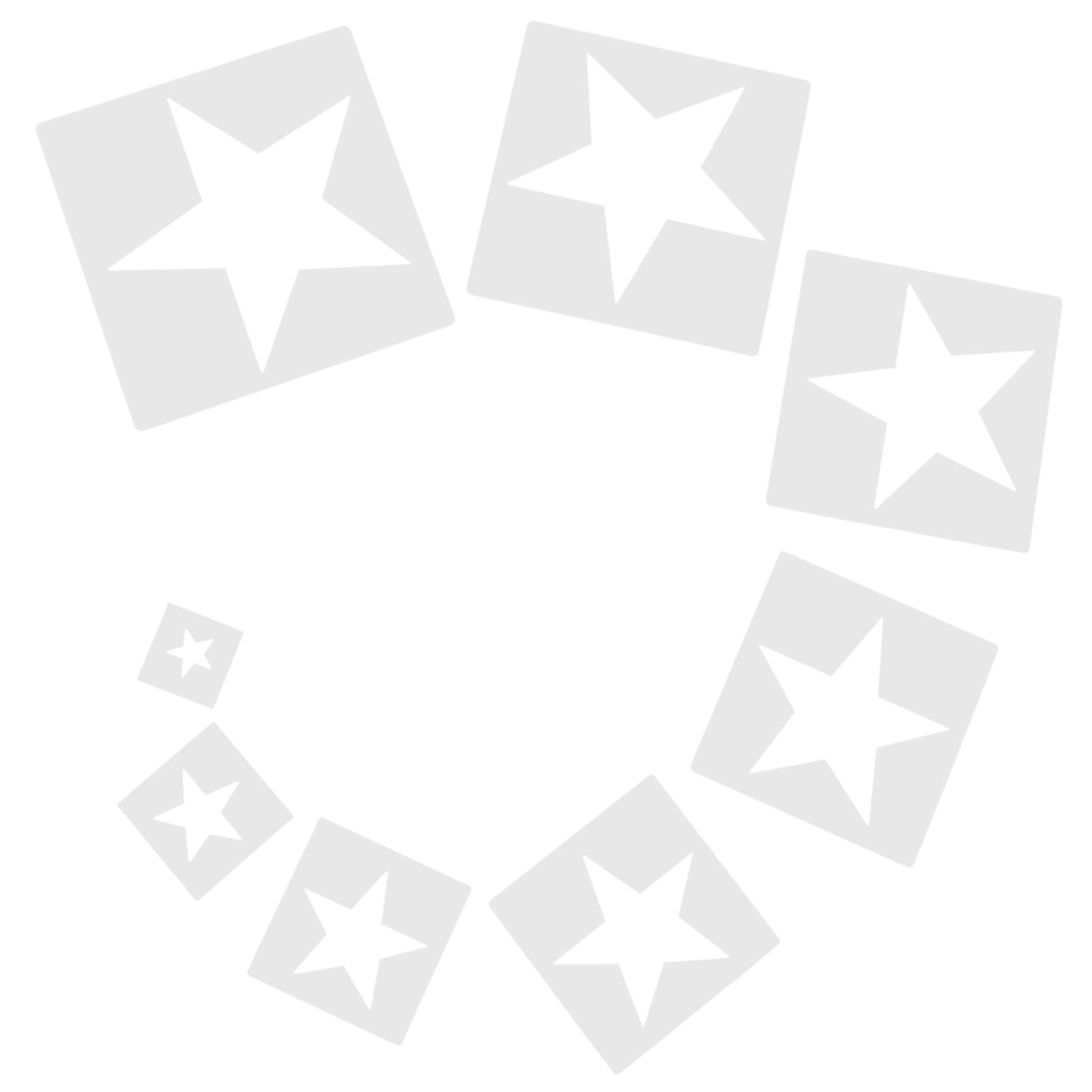 amazon-com-exceart-8pcs-painting-template-star-template-for-kids-craft-sign-stencil-wall-stencils-for-painting-large-pattern-graffit-stencil-portable-star-stencil-plastic-white-the-sign-spray-arts-crafts