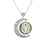 Collar con medalla de Jesucristo Señor y Salvador Luna Católica Joyería Religiosa