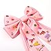 Boderier Teacher Gifts Hair Bows for Women Friyay Hair Bow Clips Large Jeweled Satin Ribbon Bow Barrette Hair Clip Back To School Teacher Must Haves Accessories Pink Friyay