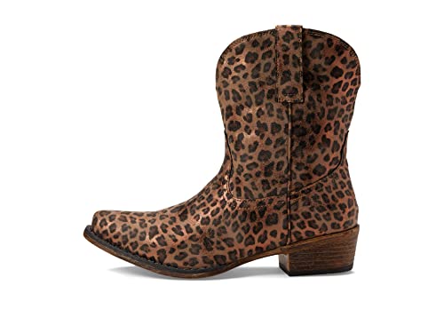 Image of ROPER Womens Ingrid Floral Metallic Snip Toe Casual Boots Ankle Low Heel 1-2 inch