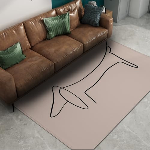 Tapis de sol line art pour chambre de bébé et espace de jeu minimaliste