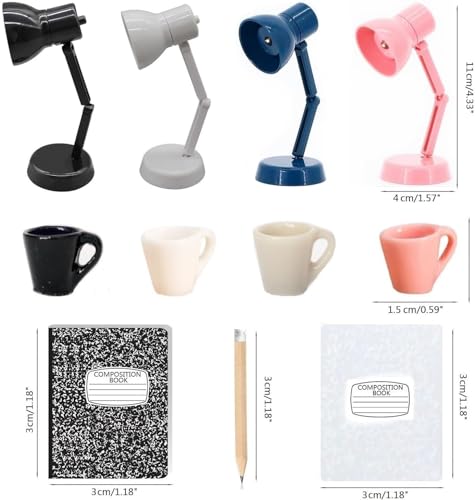 7PCS Dollhouse Miniature Laptop Computer, Small Size Tablet Phone Simulation Accessories, 1:6 Scale Dollhouse Accessories Dolls Play Sets, Fits Barbie Doll Accessories, Scale Dollhouse Playsets