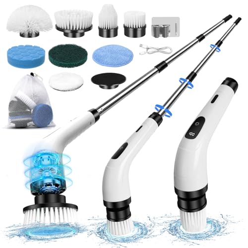 Brosse nettoyage electrique sol et mur avec têtes interchangeables - 2