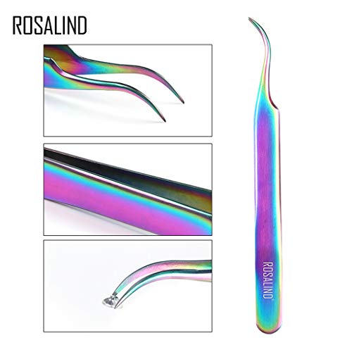 Fineday Anti-Static Tweezer, Precision Tweezer Set Stainless Steel Eyebrow Tweezers Eyelash Curler Makeup