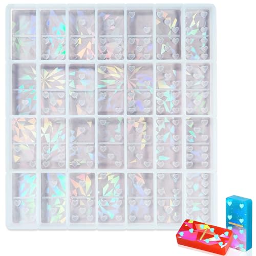 Stampo Per Cioccolato Olografico, Stampo Per Cioccolato In Silicone, Facile Da Staccare, Stampi Spessi, Stampo Per Ciocco-lato Olografico Per Cera E Progetti Fai Da Te E Cottura, Riutilizzabile