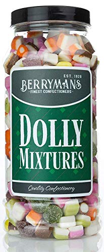 Original Dolly Mixtures Retro Sweets Gift Jar By Berrymans Sweet Shop - Classic Sweets Traditional Taste.