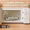 Microondas con/sin grill MG de 20 litros 700W + 900W Grill con 5-6 Niveles de Potencia, Descongelación, Temporizador 30 Min, Apertura con Tirador y Bandeja Ø245 mm (Sin Grill) #2
