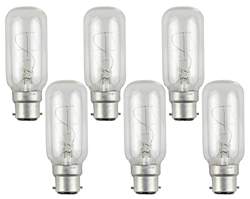 BesYouSel B22 60W LED Light Bulb T38 Bayonet Filament Candle Light Bulb Non-dimmable Mini Light Bulb for Car, Interior RV, Trailer Camper Boat, Landscape Light, 2700K Warm White, AC24V, Pack of 6
