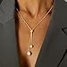 Ross-Simons Italian 6-8mm Cultured Pearl Lariat Necklace in 18kt Gold Over Sterling. 22 inches