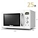 COSTWAY Retro Countertop Microwave Oven, 0.9Cu.ft, 900W Microwave Oven, with 5 Micro Power, Defrost & Auto Cooking Function, LED Display, Glass Turntable Viewing Window, Child Lock, ETL