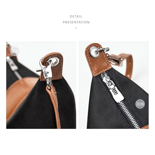 Nylon Hobo Bag for Women | Lightweight Crossbody Shoulder Purse, Large Capacity Tote with Leather Trim for Work & Travel3