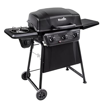 3 burner gas grill with side burner