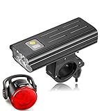 Gyhuego Bicycle Light Set, 4500 Lumen Bike Lights Front and Back, 5 LEDs High Bright Bicycle...