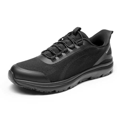 Image of Bruno Marc Men's Hands Free Non Slip Work Shoes, Water Resistance Restaurant Slip on Food Service Sneakers
