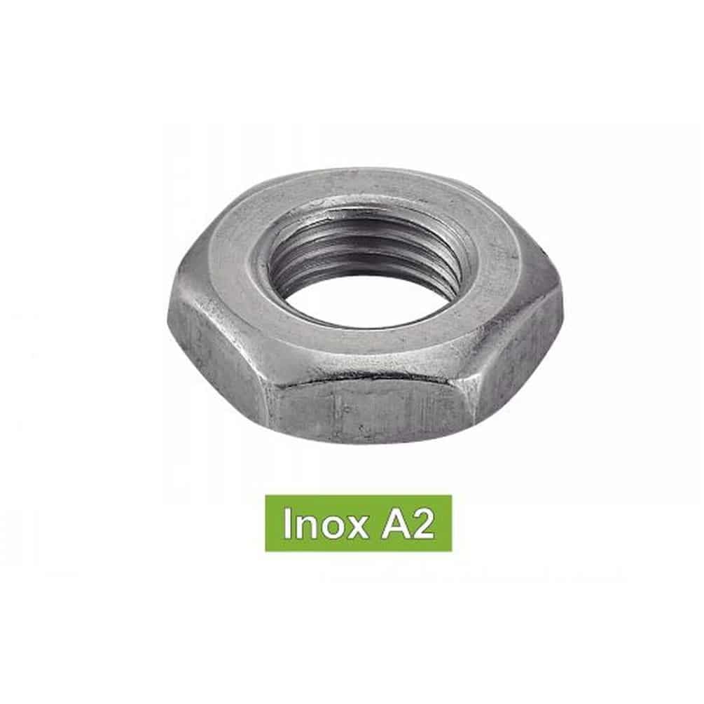 D-Work, 10 dadi esagonali M39 mm, DIN 439, acciaio inox A4, 10 pezzi