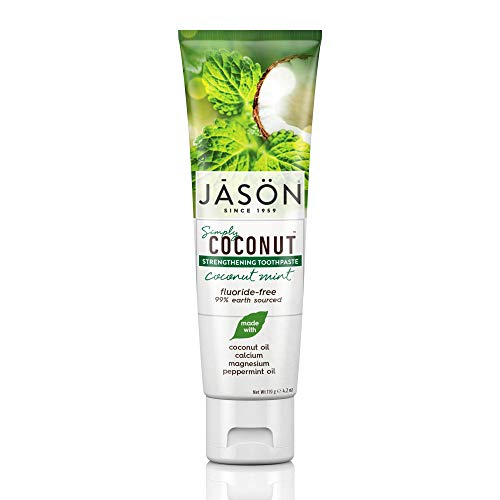 JASON Simply Coconut Strengthening Toothpaste, Coconut Mint, 4.2 Ounce Tube