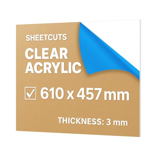 610mm x 457mm acrylic sheet 3mm thickness perfect for replacement greenhouse glass