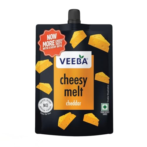 VEEBA Cheesy Melt Cheddar (200g) I No Artificial Flavour I 0 Tran...
