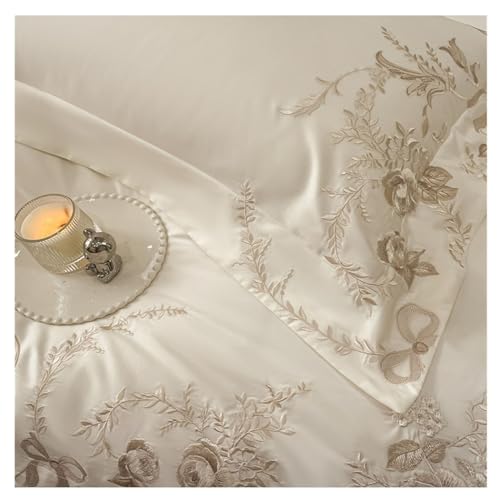 Housse de couette en coton durable literie drap 4 pcs - 5