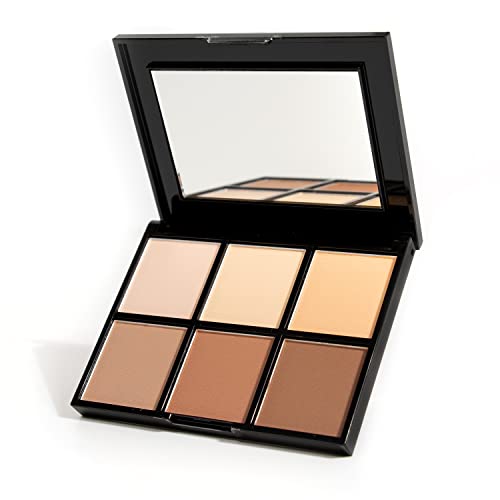 Lilyloria Face Highlighter Contour Shading Palette Sculpting Long-lasting Pressed Powder Smooth Matte Shimmer Finish Makeup for Cool Toned Skin
