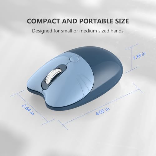 Image of MOFII Wireless Keyboard and Mouse Combo, 2.4 GHz Full-Size Retro Round Keyboard and Mouse, Plug and Play, 8 Multimedia & Shortcut Keys for Mac, Windows, Laptop /Desktop /PC - Blue Gradient