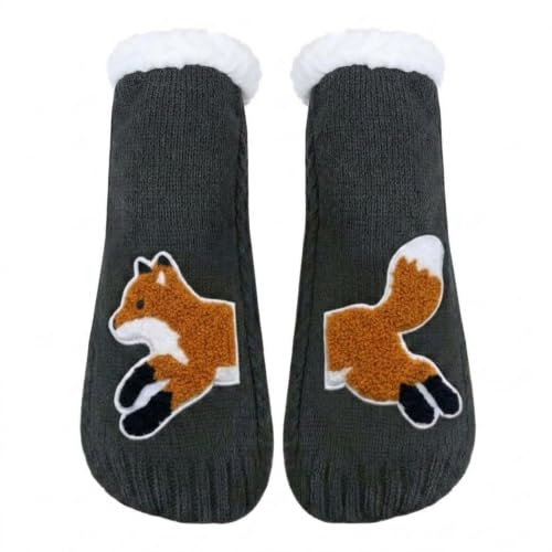 Image of ZYZX Cute Animal Slipper Socks for Women with Grips,Fuzzy Socks Indoor