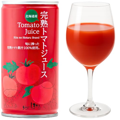 北のほたる 完熟無塩トマトジュース 無添加 190g x 10