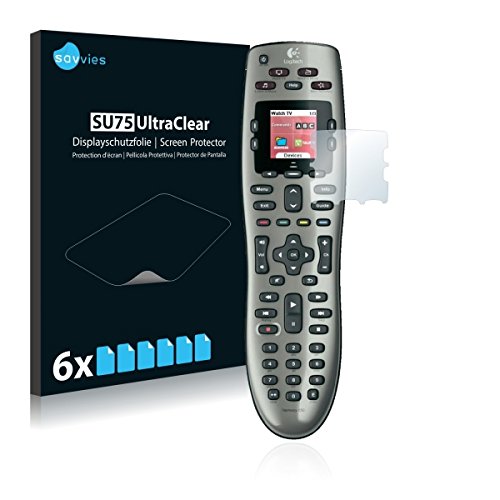 Preisvergleich Produktbild 6x Savvies SU75 UltraClear Displayschutz Schutzfolie Logitech Harmony 650 (Kristallklar, Blasenfreie Montage, Passgenauer Zuschnitt)
