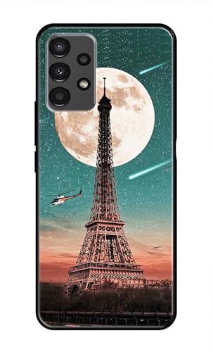 Image of Metal TPU Printed Back Cover for Samsung Galaxy A13 4G (Lovers Eiffel Tower) 360 Degree Protection | Camera Protection -25092024(AR)