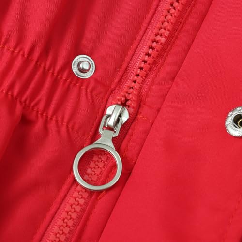 Image of Girl Winter Coat Heavyweight Hooded Puffer Jacket Kid Parka Outwear | Detachable Faux Fur Hood; Soft Fleece-Lined; Water-Resistant Outerwear; Zip-Up Cold-Weather Clothes; 2 Front Flap Pockets