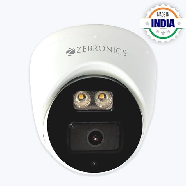 Image of ZEBRONICS Zeb AHDPDSL24 Surveillance 5MP HD Dome CCTV Camera with Night Vision, White
