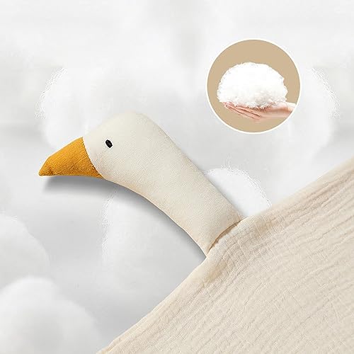 Image of Baby Loveys Security Blankets Cotton Muslin Soft Lovie Cuddly Lovies for Infants Unisex Boy Girls, Cuddle Goose Pink