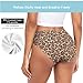 Peystean Women's Comfy Underwear Briefs,Fashion Leopard Skin Texture Soft Breathable Girls Mid Waist Brief Stretchy Ladies Bikini Cheeky Panties for Woman XL