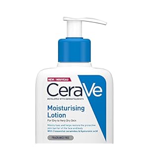 CeraVe Moisturising Lotion, with hyaluronic acid and 3 essential ceramides, Daily Face & Body Moisturiser for Dry to…