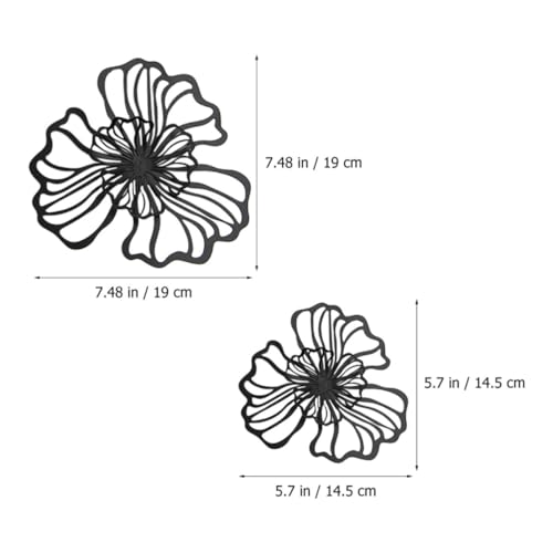 Décoration Murale en Métal OFFIGAM : 5 Fleurs Double Couche pour Salon - 2