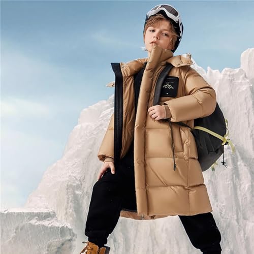 Kids Boys Girls Long Puffer Jacket Kids Winter Thick Windproof Warm Hooded Down Coat Fashion Casual Outerwear Clothes2