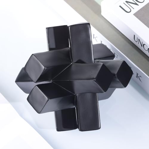 Estatua nudo geométrica negra para decoración de mesa miniatura 4