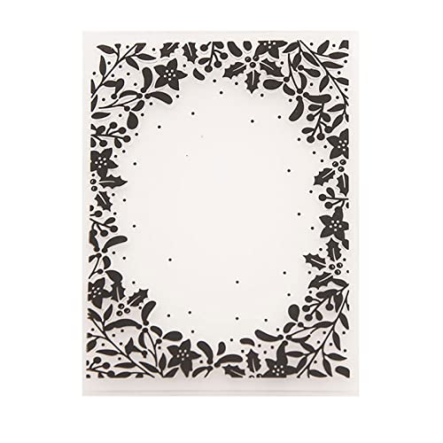 Carpetas de estampado en relieve con hojas de flores texturizadas en 3D, para hacer tarjetas, plantillas para álbumes de recortes