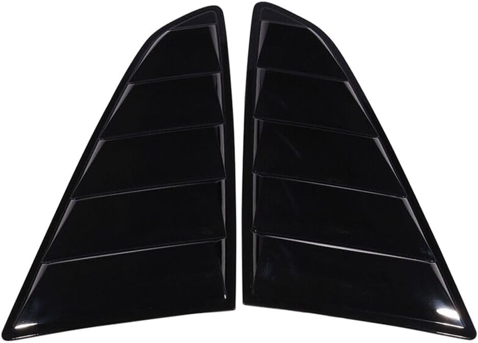 Style Side Quarter Window Louver Cover Gloss Black Left Right ABS Plastic for Ford for Mustang 2015-2023 2pc WDL-FM15DS