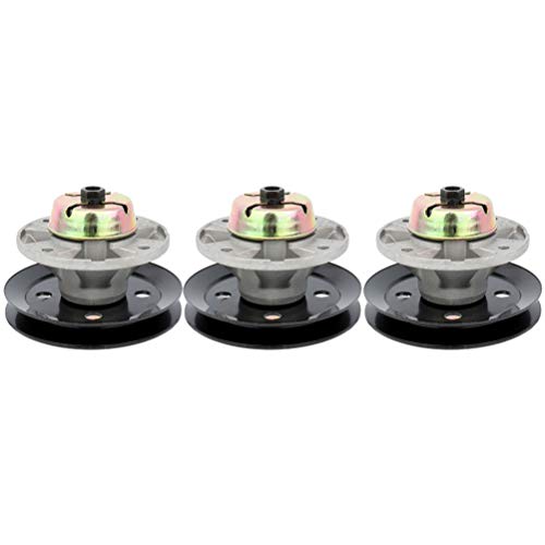 SCITOO 3Pack Mower Spindle w/Pulley for John Deere AM121342 AM121229