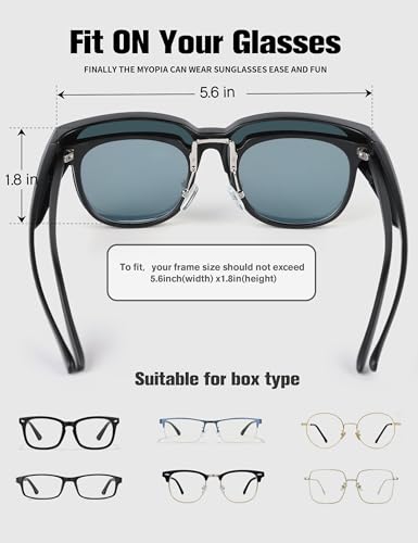 Image of Bircen Polarized Mens Sunglasses: UV Protection Black Blue Shades for Men Sport Driving with Al-Mg Metal Frame