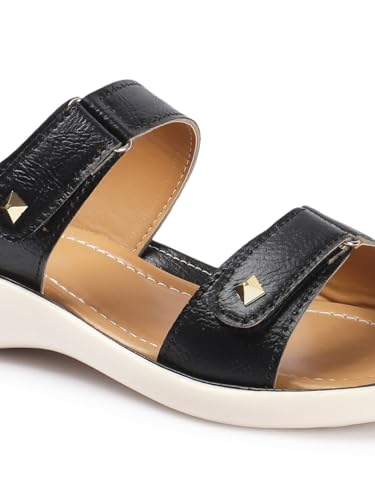 Image of LENSBURY Women Stylish Sandals Heel Flats Slip on Slippers I Stylish and Casual I Comfortable & Lightweight I LBFL52