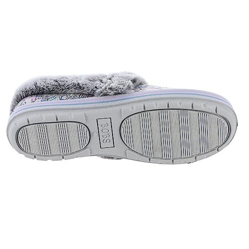 Skechers BOBS Women's 114794 Slipper, Gray Multi, 8