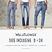 WallFlower Legendary Bootcut Jeans for Women, Classic Fit Mid-Rise Insta Stretch Denim in Standard and Plus Size, Juniors Jeans - Scarlett, 16 Plus
