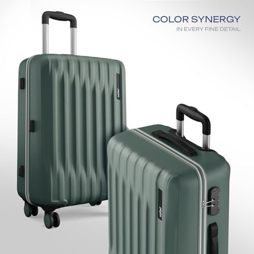 Image of Safari Ray Neo 8 Wheels Set of 3 Trolley Bags, Hard Case Polycarbonate 360 Degree Wheeling Carry on & Check-in Luggage for Men & Women, Suitcase for Travel, Trolley Bags for Travel, Sage Green