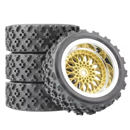 RC�J�[�A�N�Z�T���[ For HPI For TT-01 For TT-02 XV-01 DF-03 TA06 PTG2 WR8 RC �����[ ���[�V���O�J�[�p 4�� 12mm �ڒ��S���^�C�� �v���X�`�b�N�z�C�[�� ���� �A�b�v�O���[�h�p�[�c(Yellow