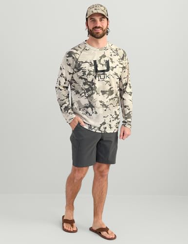 HUK Mens KC Scott Patterned Pursuit Shirt, Performance Fishing Shirt, Marolina Blue, 3X-Large2