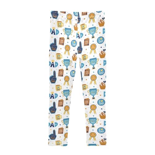 Girls Leggings Father's Day Dad Appreciation Icons Toddler Girls Clothes Leggings for Girls Toddler Girls Leggings 3-4T2
