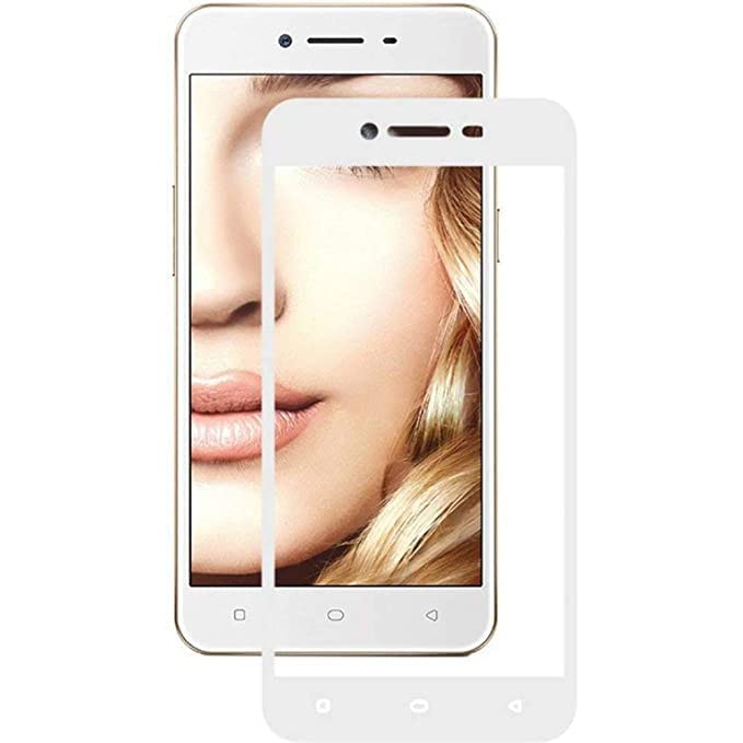 Image of Screen Protector for Oppo A71 (White) Tempered Glass Edge-to-Edge 6D Screen Guard With Installation Kit